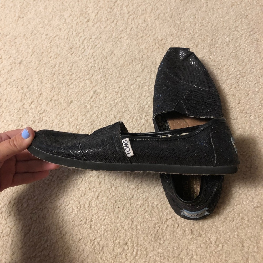 Black Sparkle TOMS
